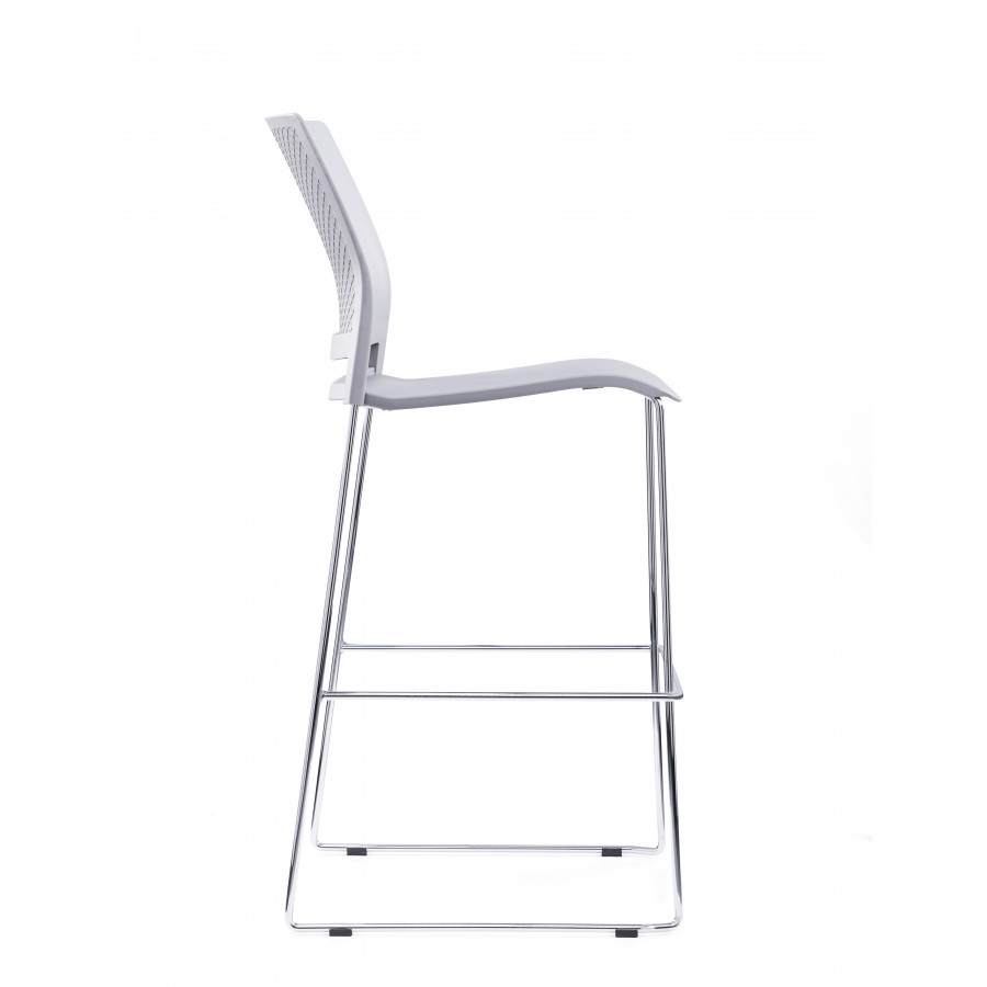 Verse Shell Skid Base Bar Stool